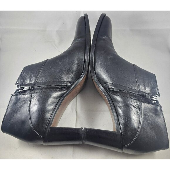 Vintage Elienne Aigner Women’s Black Leather Ankle Booties Size 7.5 - Picture 9 of 12
